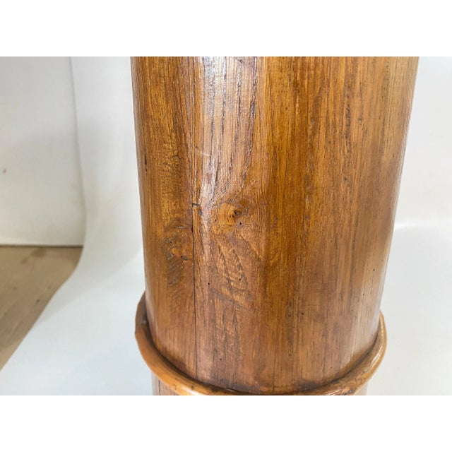 1950s Vintage Wood and Rattan Umbrella Stand, 1950s For Sale - Image 5 of 11