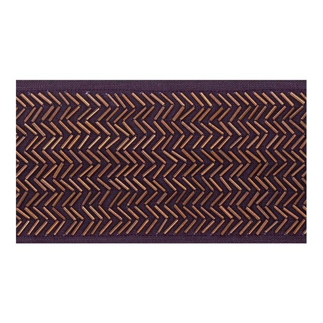 Sample - Schumacher Hayworth Tape in Aubergine For Sale