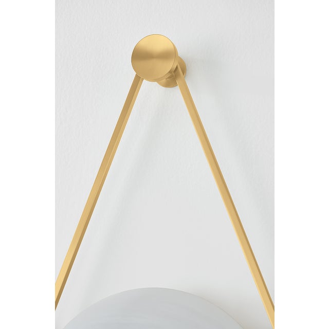 2020s Hudson Valley Lighting Blaina 10.5 in. 1 Light Wall Sconce in Aged Brass Finish For Sale - Image 5 of 11