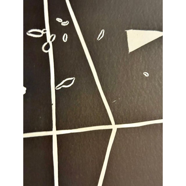 Black Mimmo Paladino, Huge Italian Neo Expressionist Mimmo Paladino Linoleum Block Print Atlantico, 1987 For Sale - Image 8 of 12