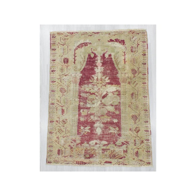 1960s Vintage Turkish Ghordes Rug - 4′3″ × 5′8″ For Sale In Los Angeles - Image 6 of 6