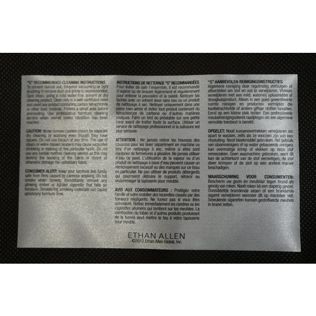 Ethan Allen Contemporary MCM Mid Century Modern Wood Framed Upholstered Lounge Chair 220084-001 For Sale - Image 12 of 12