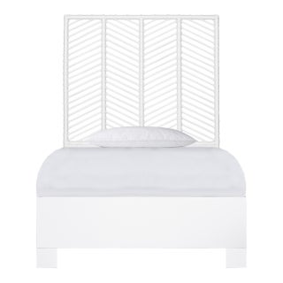 Liam Platform Bed Twin - White For Sale