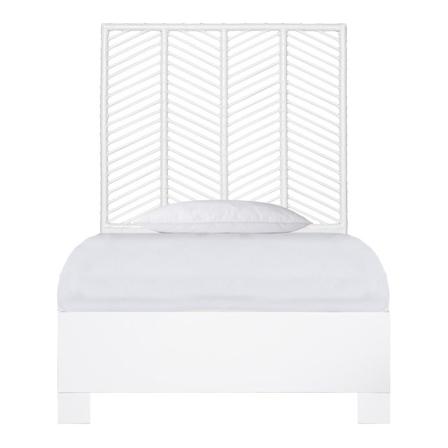 Liam Platform Bed Twin - White For Sale