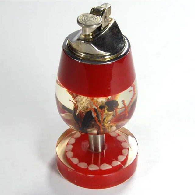 Metal Vintage Table Lighter, 1970s For Sale - Image 7 of 9