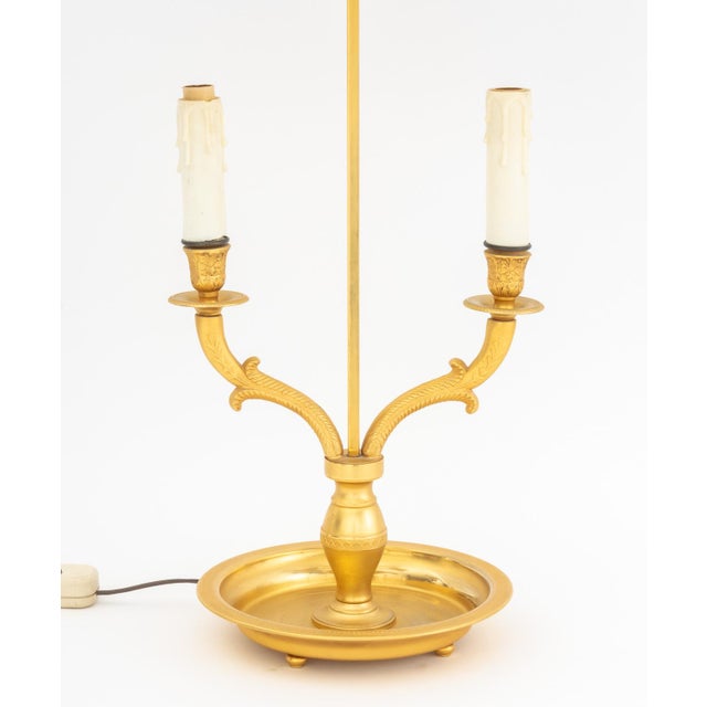 French French Style Gilt Metal Bouillotte Lamp For Sale - Image 3 of 6