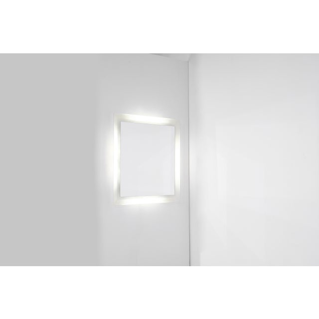 Vintage Italian Square Glass Mirror, 1970s For Sale - Image 12 of 14