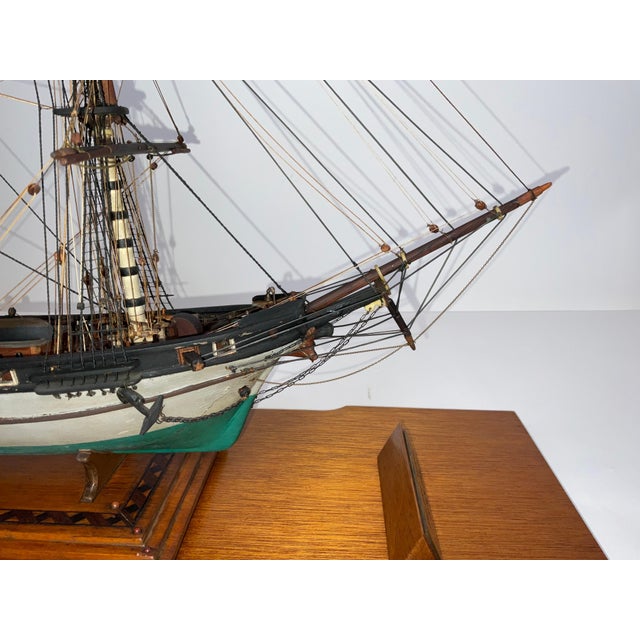 Brown Ship Model of the Bark Jessie of New York For Sale - Image 8 of 12