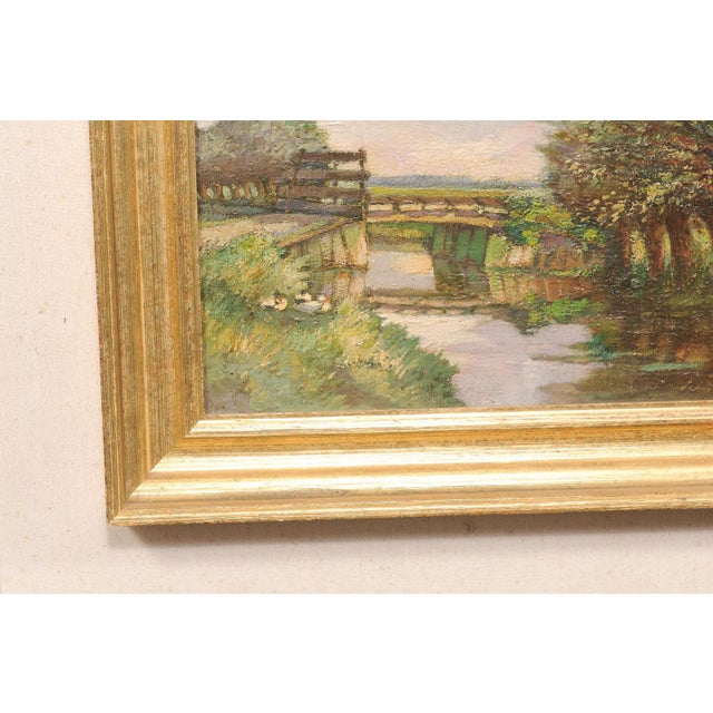 Early 20th Century French Country River Landscape, C. 1910 For Sale - Image 5 of 9