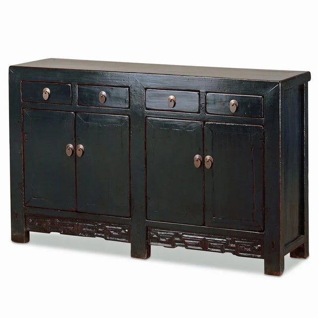 Chinese Double Sideboard in Dark Blue, 1920s For Sale - Image 9 of 9