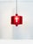 Modern Scandinavian simplicity makes this chandelier — finished in a bright red — a true and rare delight. with 4 candle-...