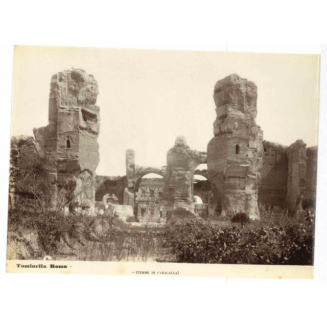 Bath of Caracalla is a vintage print in salt silver realized by Ludovico Tuminello in the early 20th Century. Titled on...