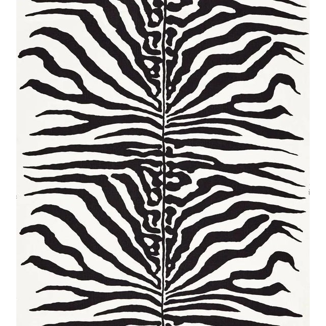 Sample - The House of Scalamandré Zebra Fabric, Black For Sale