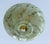 Art Deco pendant lamp with a light sage green marble Uranium glass shade with orange charcoal veins, brass glass cover,...