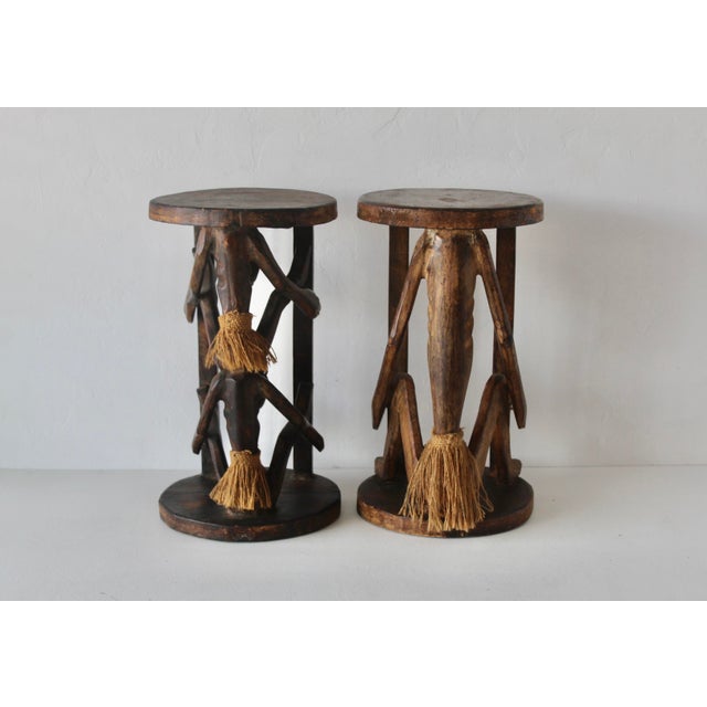 Vintage African Figural Carved Tables-a Pair For Sale - Image 11 of 18