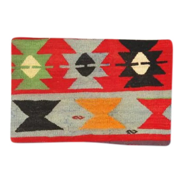 Vintage Hand Woven K50 Pillow 16" X 24" For Sale