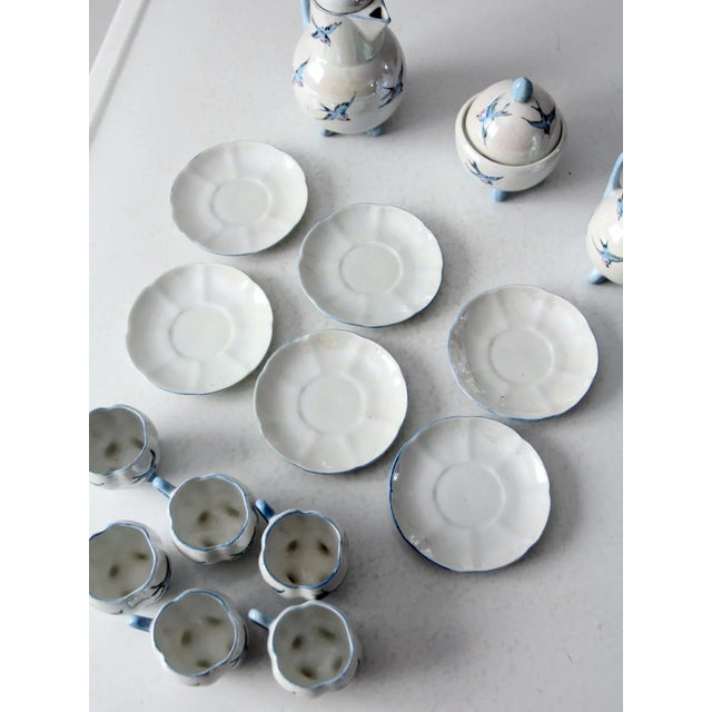 White Antique German Miniature Tea Set - 15 Piece For Sale - Image 8 of 13