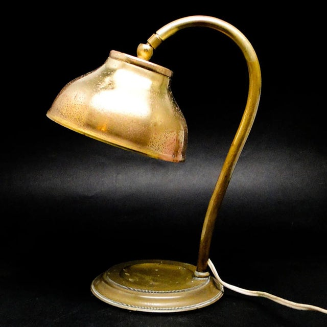 Metal Art Deco Bedside Lamp, Germany, 1930s For Sale - Image 7 of 8