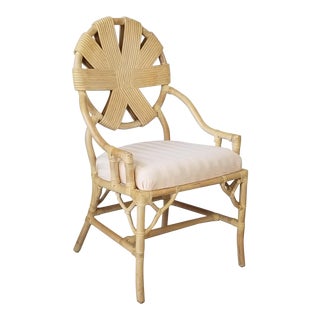 Vintage Rattan Accent / Desk Chair . For Sale