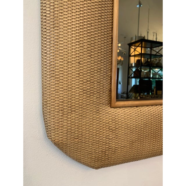 Natural Rattan Weave Over-Sized Mirror For Sale In New York - Image 6 of 9