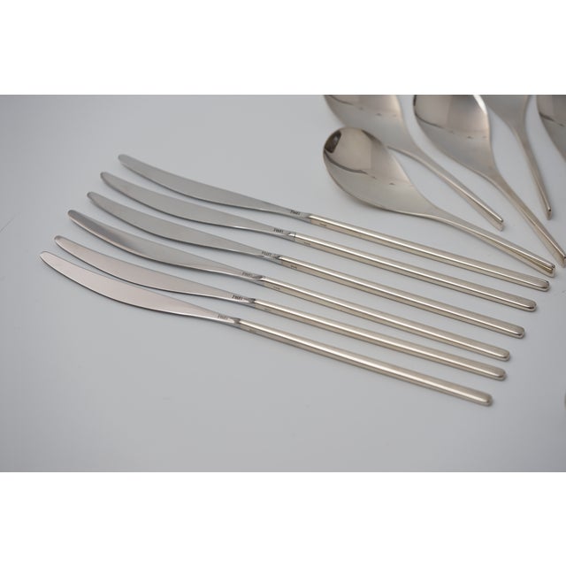 Postmodern Edo Japanese Cuisine Gourmet Cutlery Set by Bibs Hosak-Robb for Robbe & Berking, 1980s, Set of 24 For Sale - Image 3 of 18
