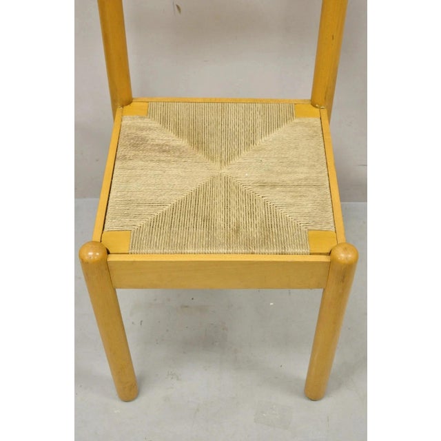 Mid Century Modern Birch Maple Bentwood Woven Rush Dining Chairs - Set of 6 For Sale In Philadelphia - Image 6 of 12