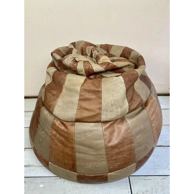Leather Patchwork Bean Bag from de Sede, 1970s For Sale - Image 11 of 13