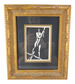 Decorative Framed "The Lookout" Reproduction Print After Rockwell Kent