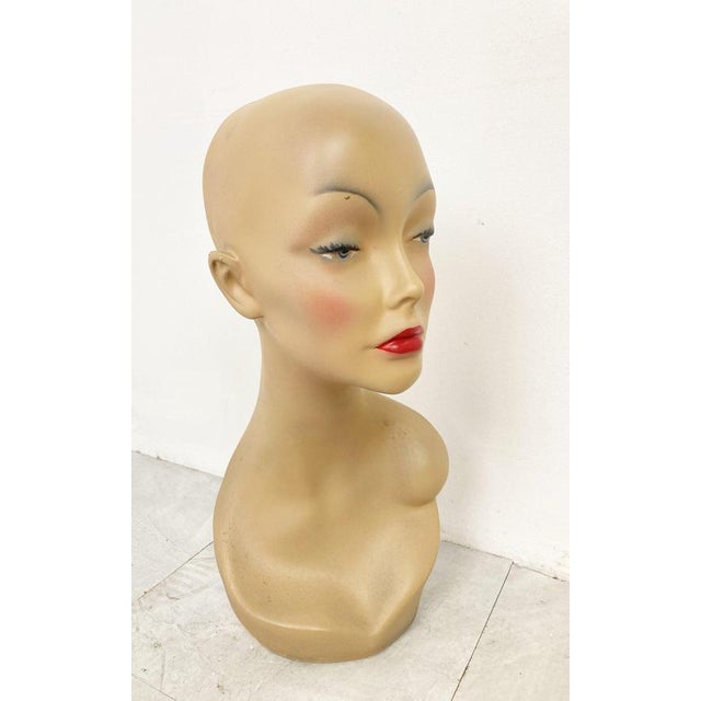 1960s Vintage Female Mannequin Bust, 1960 For Sale - Image 5 of 9