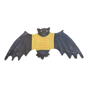 Vintage Black Halloween Bat Die Cut
