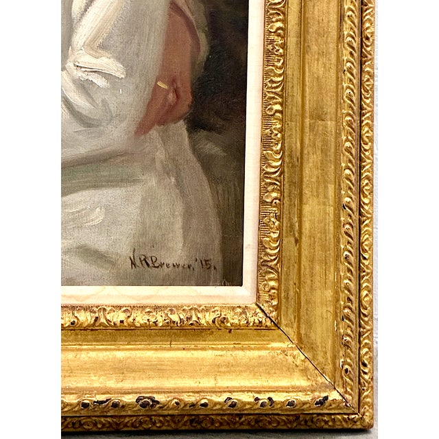A 1915 American Family Portrait by Nicholas Richard Brewer (1857-1949) For Sale In San Francisco - Image 6 of 9