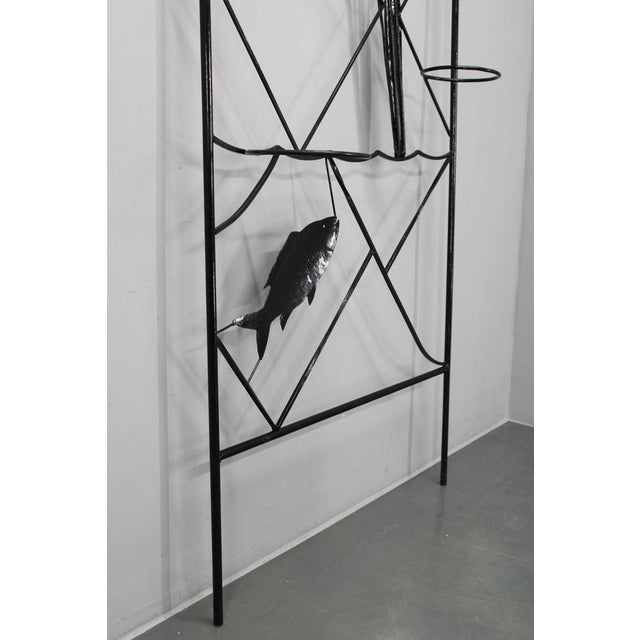 Black Mid-Century Black Metal Room Divider for Planters, 1970s For Sale - Image 8 of 16