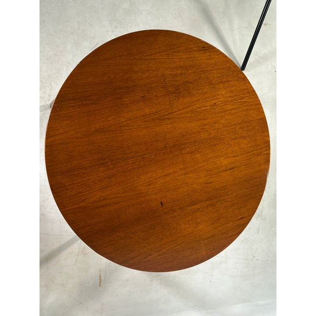 Mid Century Walnut Danish Style Round Coffee Table For Sale - Image 4 of 13