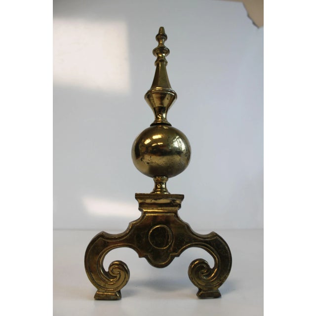 Baroque Bronze Andirons, Set of 2 For Sale - Image 6 of 8