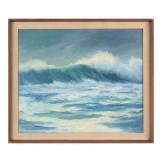 Stream in Winter, Early 20th Century Snowy Landscape by Martin Dumler For Sale