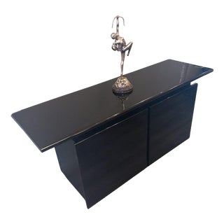 Acerbis Black Lacquered Two-Door Sideboard, 1970 For Sale