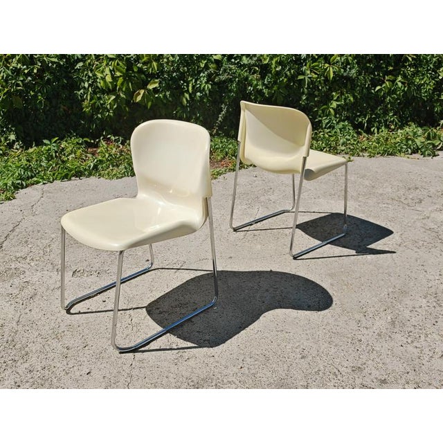 1970s Space Age Stackable Swing Chairs by Gerd Lange, 1977, Set of 4 For Sale - Image 5 of 13