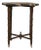 19th Century English Faux Bamboo Side Table with Zebra Hide Top and Casters For Sale