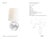 AERIN by Visual Comfort Signature Adria 16" Cordless Table Lamp in Crystal with Linen Shade Designer: AERIN Height: 16"...