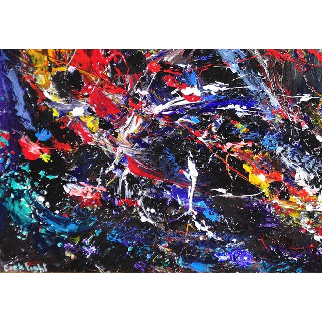 David Wilde, Cock Fight, Impasto Acrylic, 1960s For Sale - Image 9 of 18