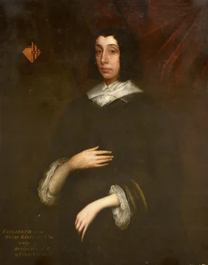 English School Artist, Portrait of Elizabeth Kinnersley, 17th Century, Oil on Canvas