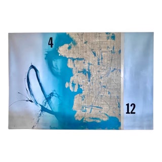 Vintage Large Signed "The 8 Hour Shift" Abstract Painting For Sale