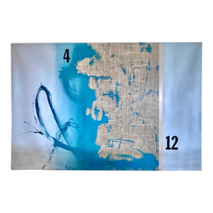 Vintage Large Signed "The 8 Hour Shift" Abstract Painting