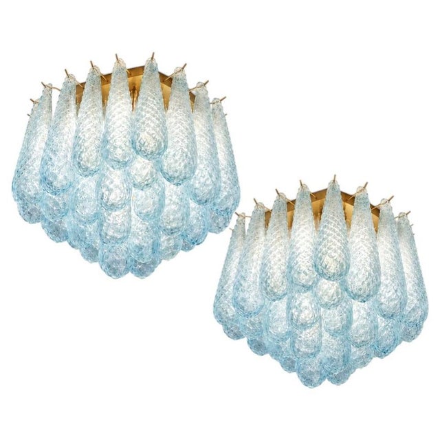 Italian Murano Glass Chandeliers, 1980s, Set of 2 For Sale - Image 12 of 12