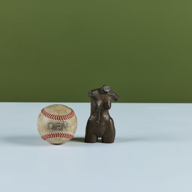 Metal Solid Bronze Female Torso For Sale - Image 7 of 12