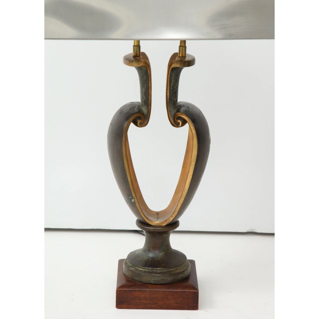 1980s Signed Brutalist Bronze Table Lamps - A Pair For Sale In New York - Image 6 of 13