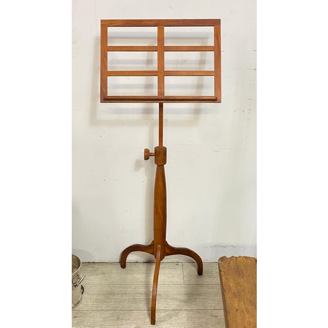 Mid 20th Century Shaker Work Shop Style Cherry Wood Music Stand For Sale - Image 4 of 7