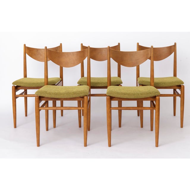 Vintage German Dining Chairs in Beech, 1960s, Set of 5 For Sale - Image 11 of 11