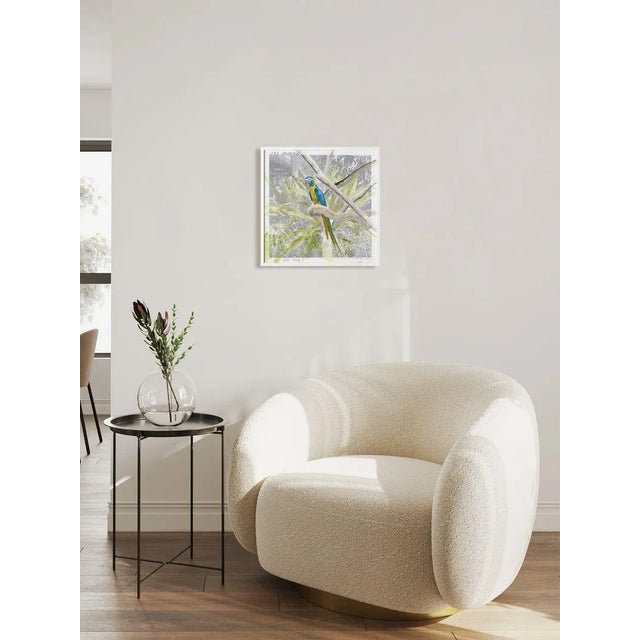 DESCRIPTION: Parrot by Lia Burke Libaire in White Frame, Small Art Print on Paper SPECIFICATIONS: Type: Giclée Art Print...