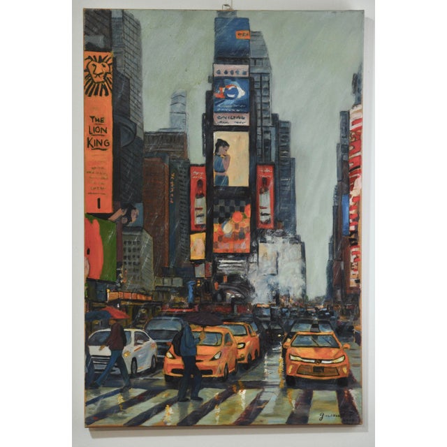 Patrice Guiraud, New York City in the Rain, 2017, Oil on Canvas For Sale - Image 11 of 11